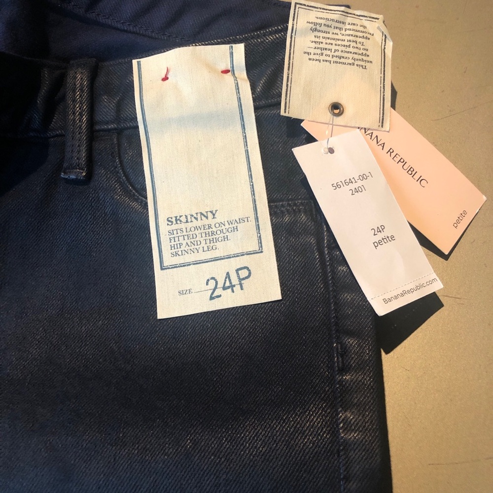 Banana republic skinny jeans shinny look 24p